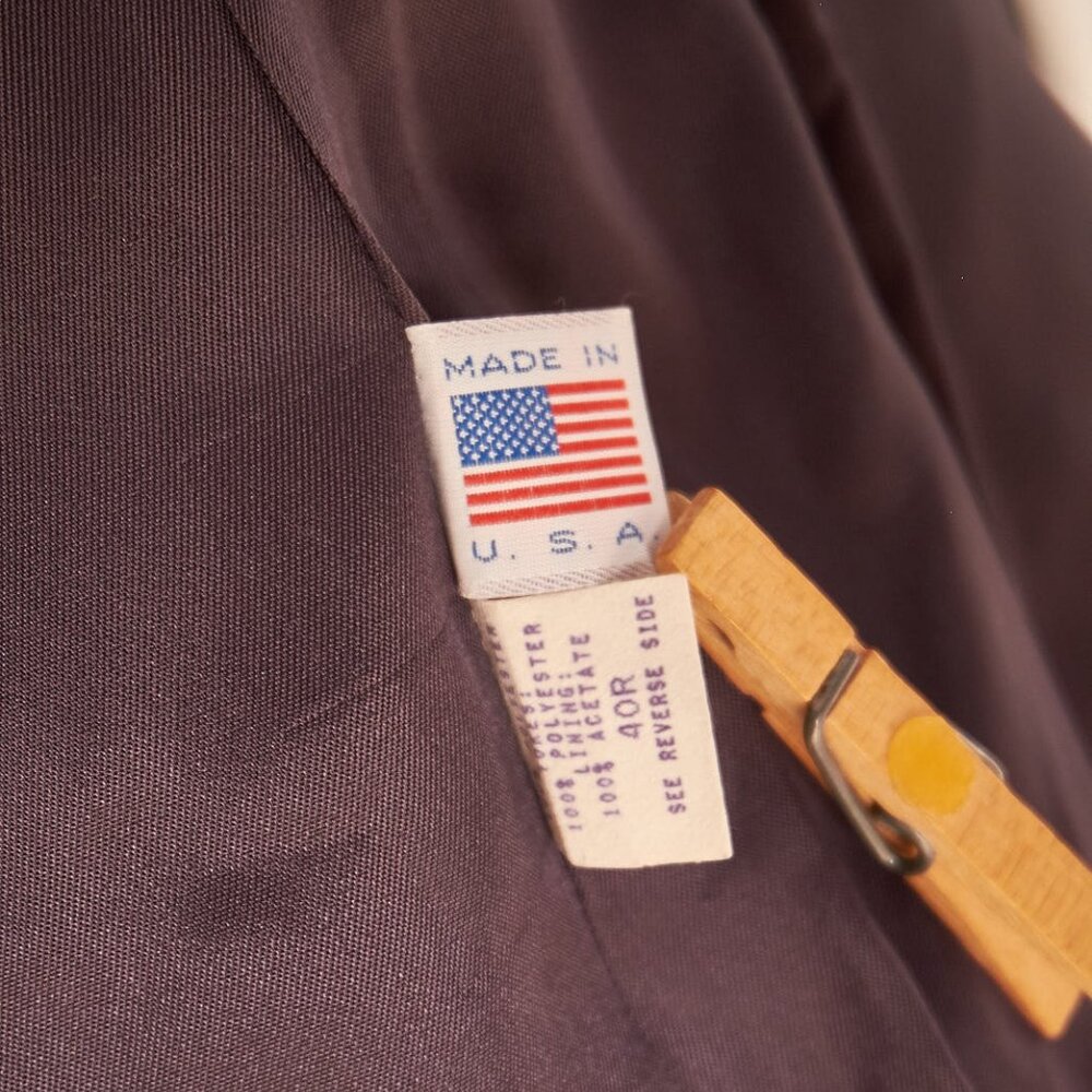 1990s Vintage Western Circle S Slate Blue Blazer Suit Coat